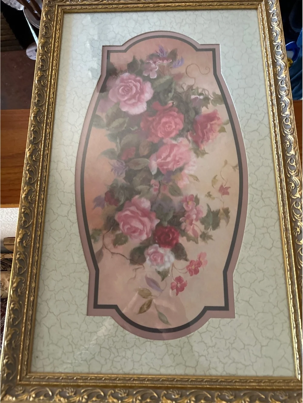 Anne Livingston Floral Wall Art in Ornate Gold Frame